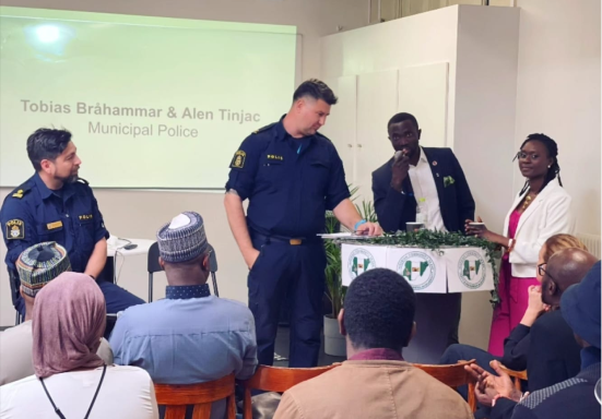 DCC presentation with municipal police officers